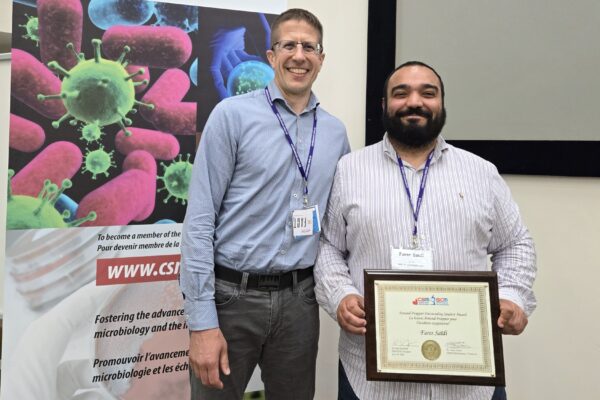 Fares Saïdi Receives the Armand Frappier Award from the Canadian Society of Microbiologists