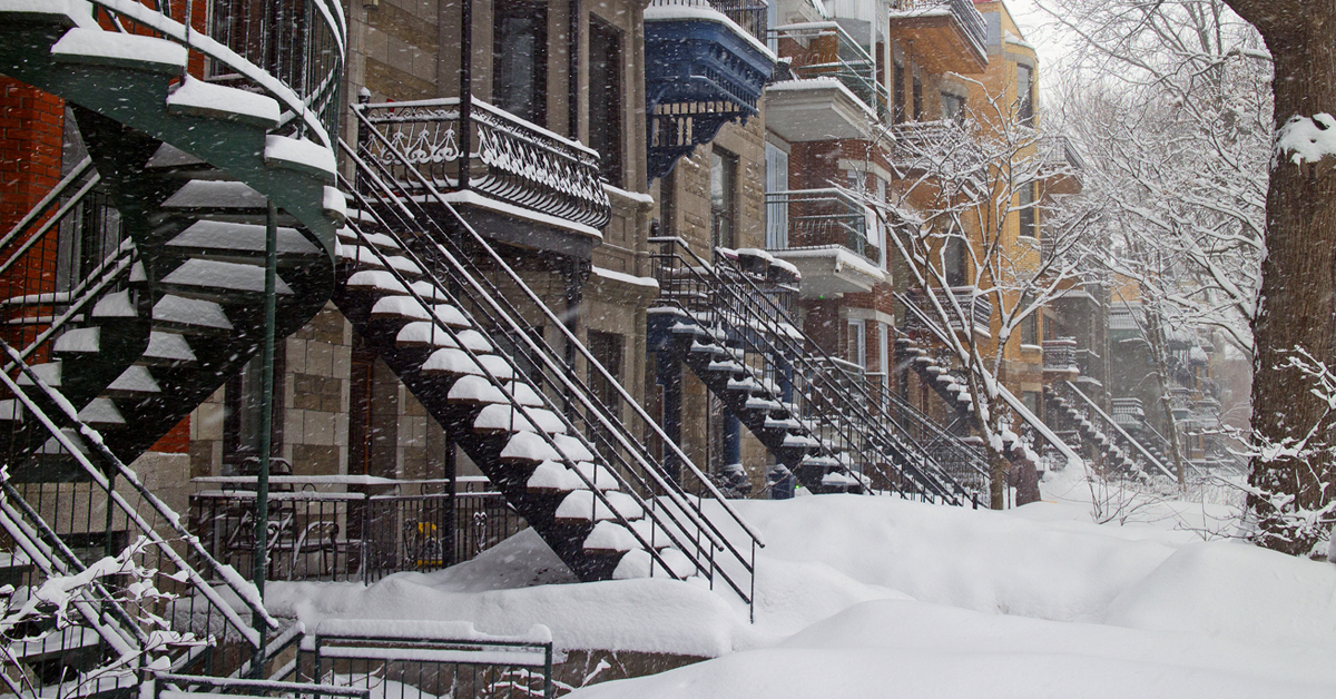 Snow street Montréal