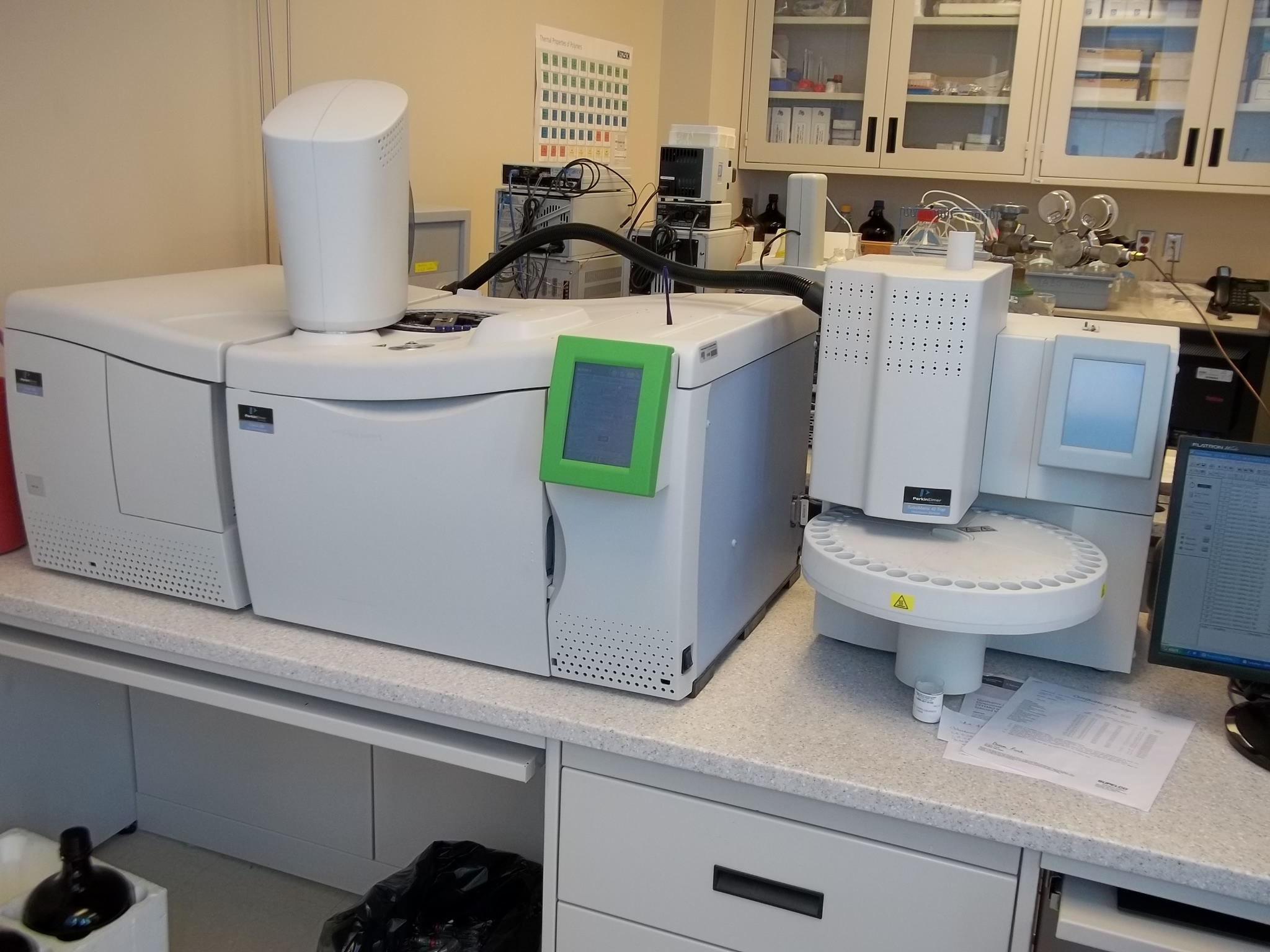 Gas Chromatograph coupled to a Mass Spectrometer (GC/MS Clarus 500) 