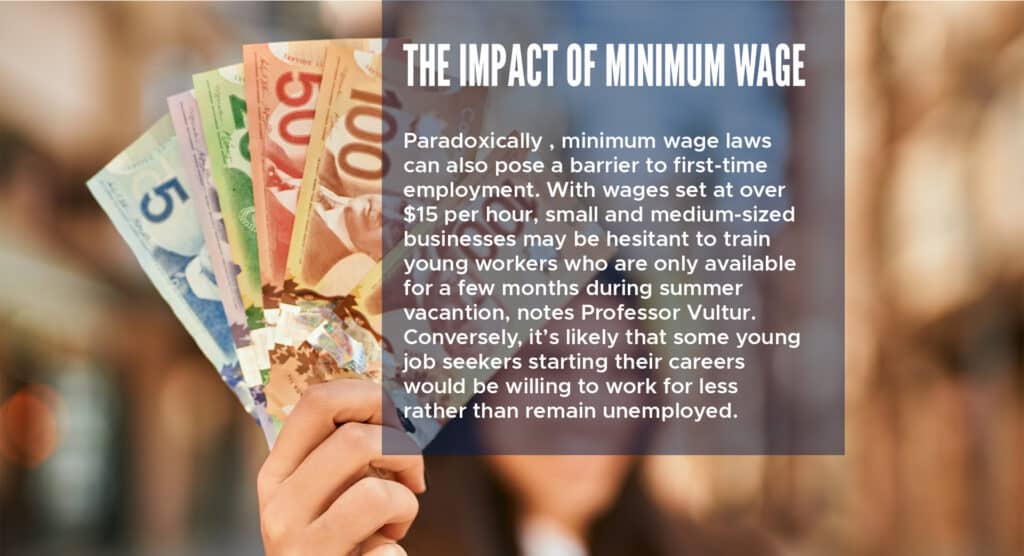 The Impact of Minimum Wage
Paradoxically , minimum wage laws can also pose a barrier to first-time employment. With wages set at over $15 per hour, small and medium-sized businesses may be hesitant to train young workers who are only available for a few months during summer vacantion, notes Professor Vultur. Conversely, it’s likely that some young job seekers starting their careers would be willing to work for less rather than remain unemployed.